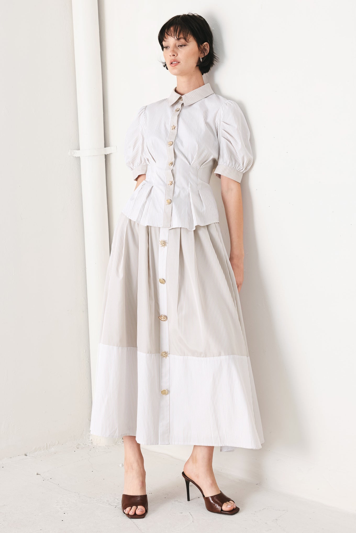 COASTAL LIGHT WOVEN MIDI SKIRT | Boutique In USA, SKIRTS, $ 72.00, A Moment Of Now™
