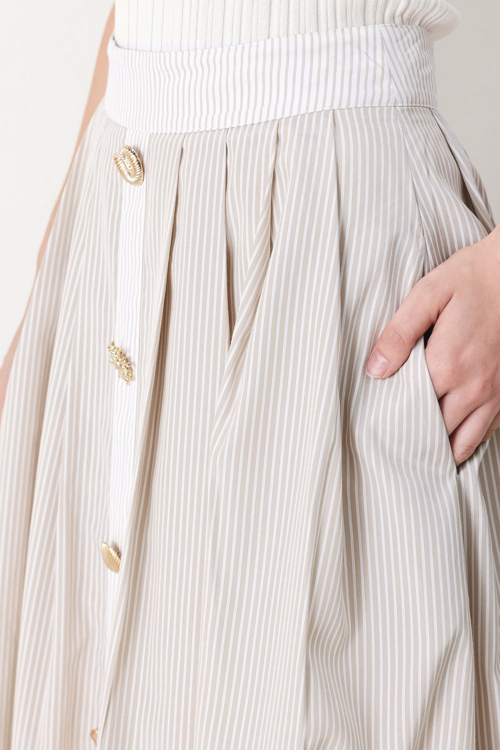 COASTAL LIGHT WOVEN MIDI SKIRT | Boutique In USA, SKIRTS, $ 72.00, A Moment Of Now™