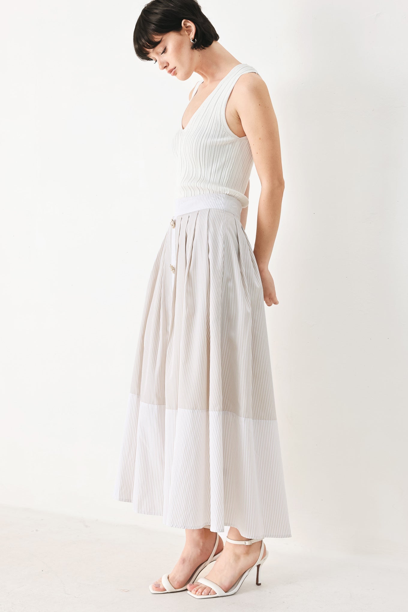 COASTAL LIGHT WOVEN MIDI SKIRT | Boutique In USA, SKIRTS, $ 72.00, A Moment Of Now™