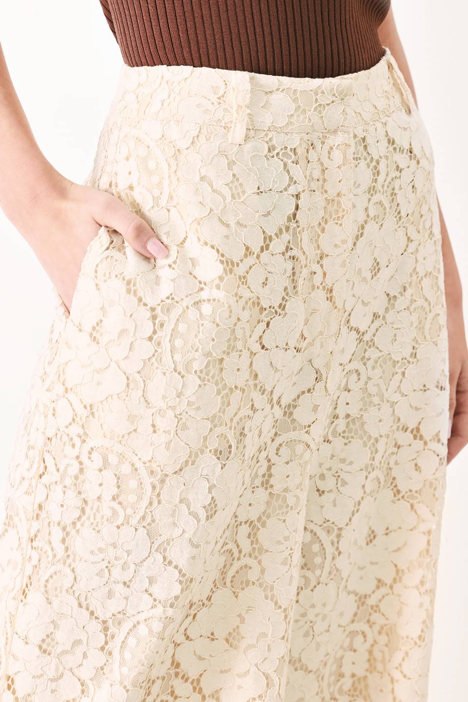 DELICATE BEAUTY WOVEN LACE PANTS | Boutique In USA, PANTS, $ 80.00, A Moment Of Now™
