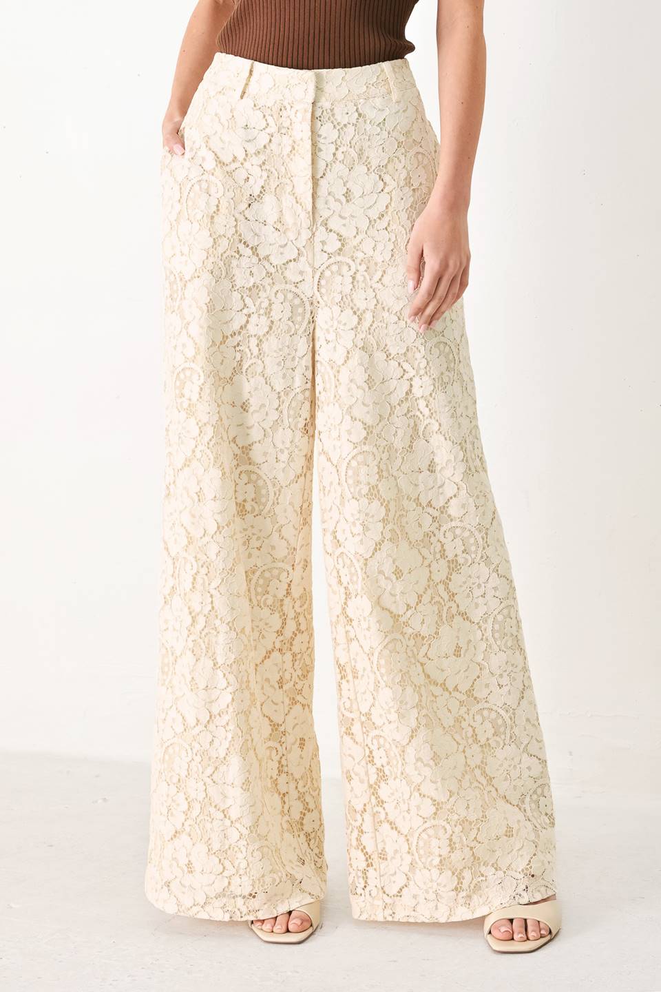 DELICATE BEAUTY WOVEN LACE PANTS | Boutique In USA, PANTS, $ 80.00, A Moment Of Now™
