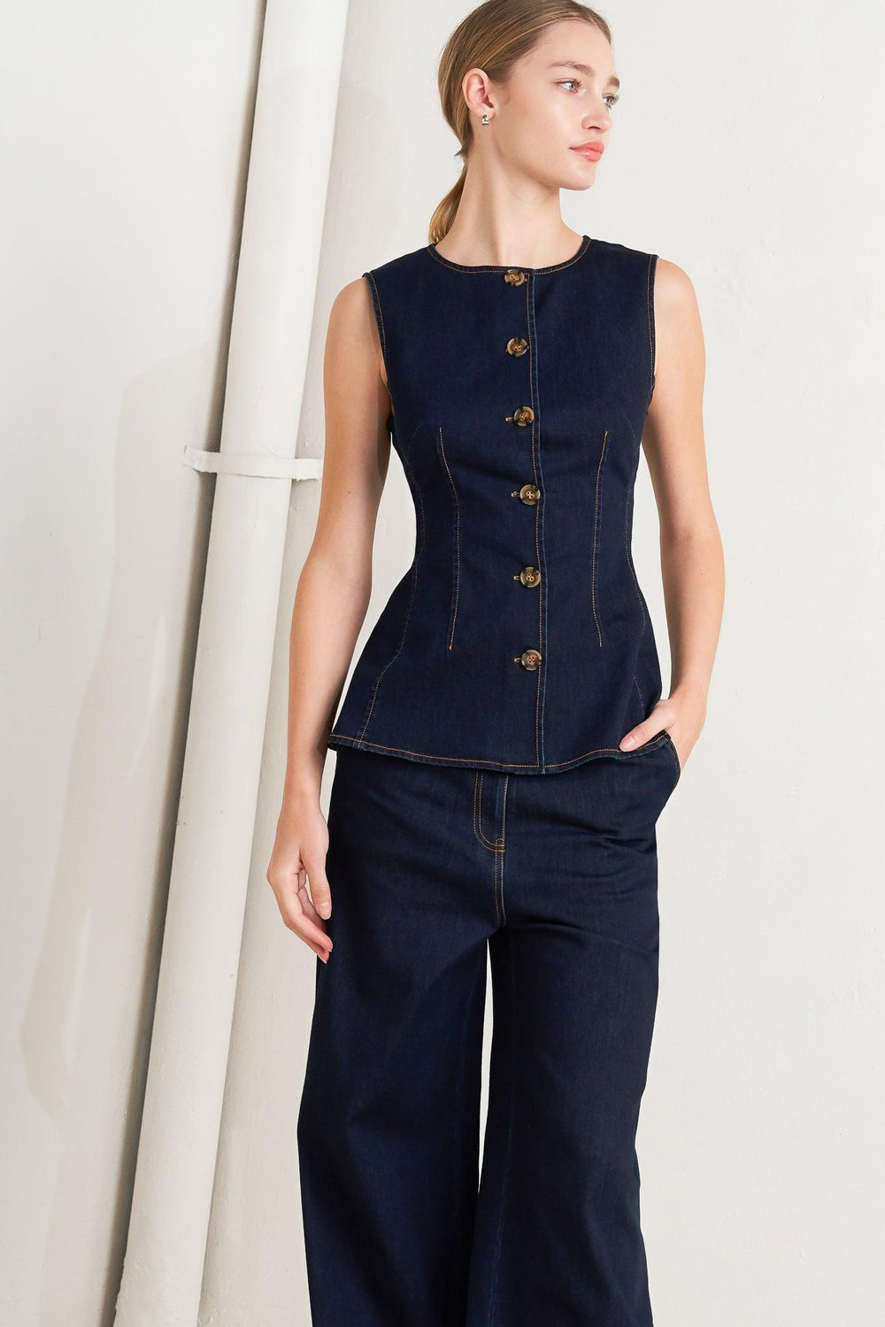 Euro City Denim Pants, PANTS, $ 70.00, A Moment Of Now™
