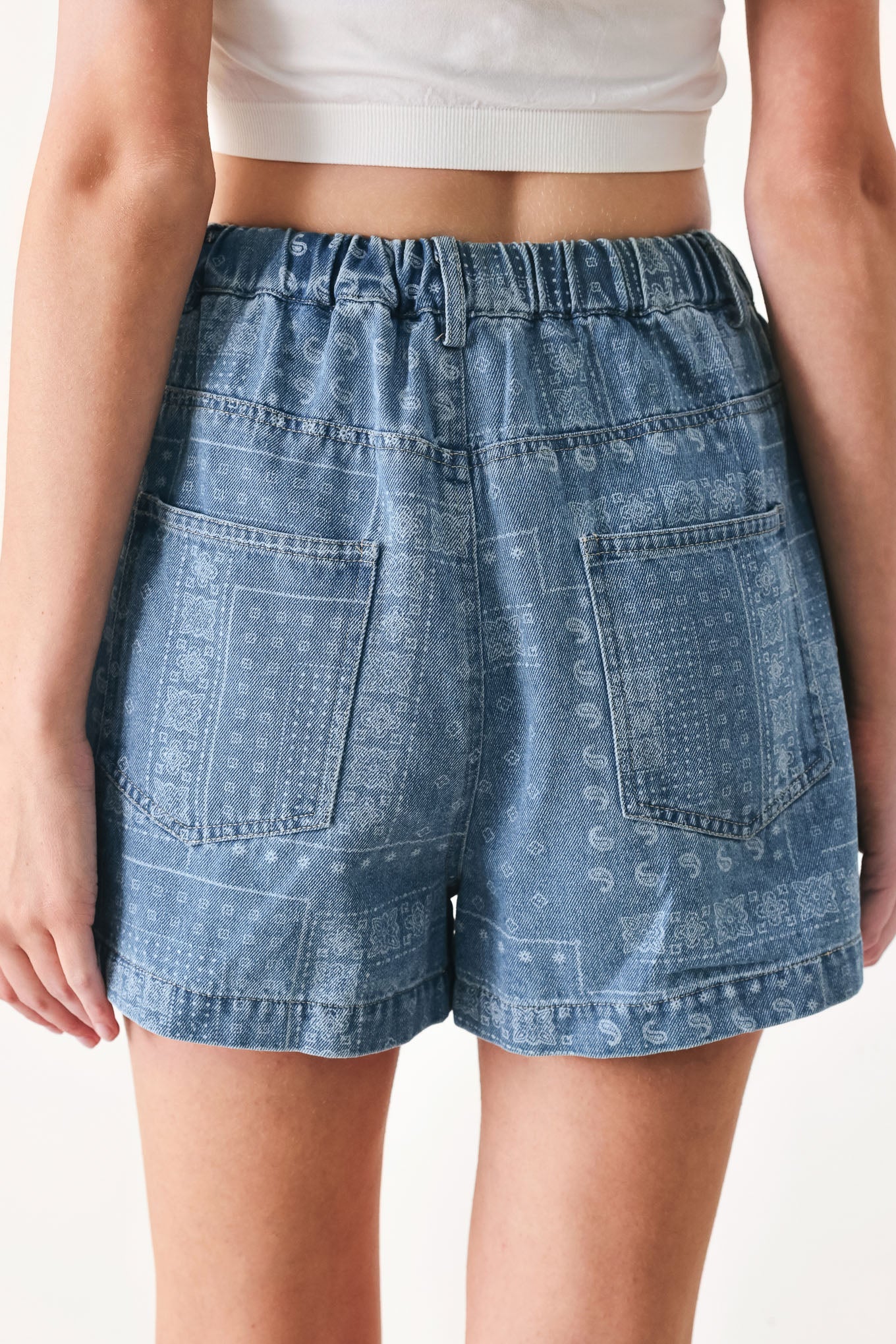 Vintage Bandana Denim Shorts, SHORTS, $ 60.00, A Moment Of Now™