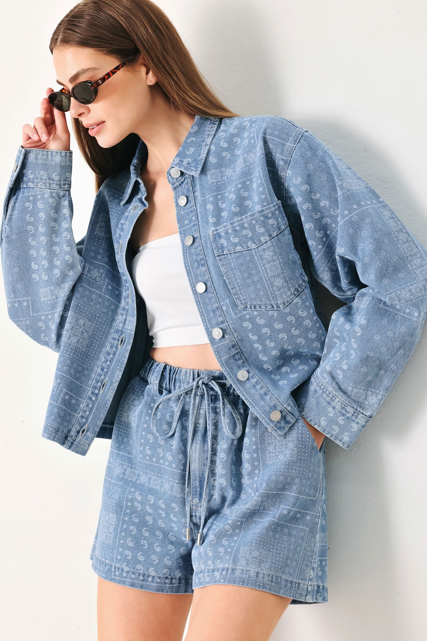 Vintage Bandana Denim Shorts, SHORTS, $ 60.00, A Moment Of Now™