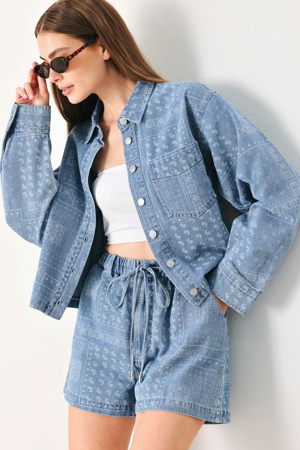 Vintage Bandana Denim Shorts, SHORTS, $ 60.00, A Moment Of Now™