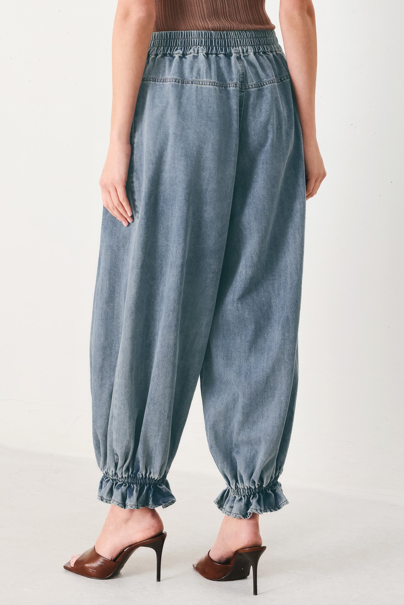 EASY VOLUME DENIM GENIE PANTS | Boutique In USA, PANTS, $ 74.00, A Moment Of Now™