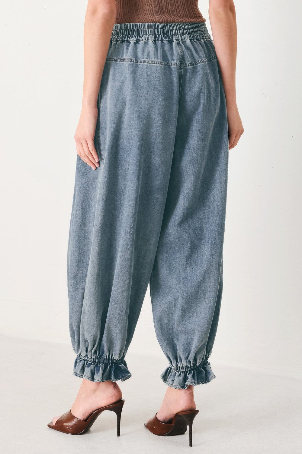 EASY VOLUME DENIM GENIE PANTS | Boutique In USA, PANTS, $ 74.00, A Moment Of Now™