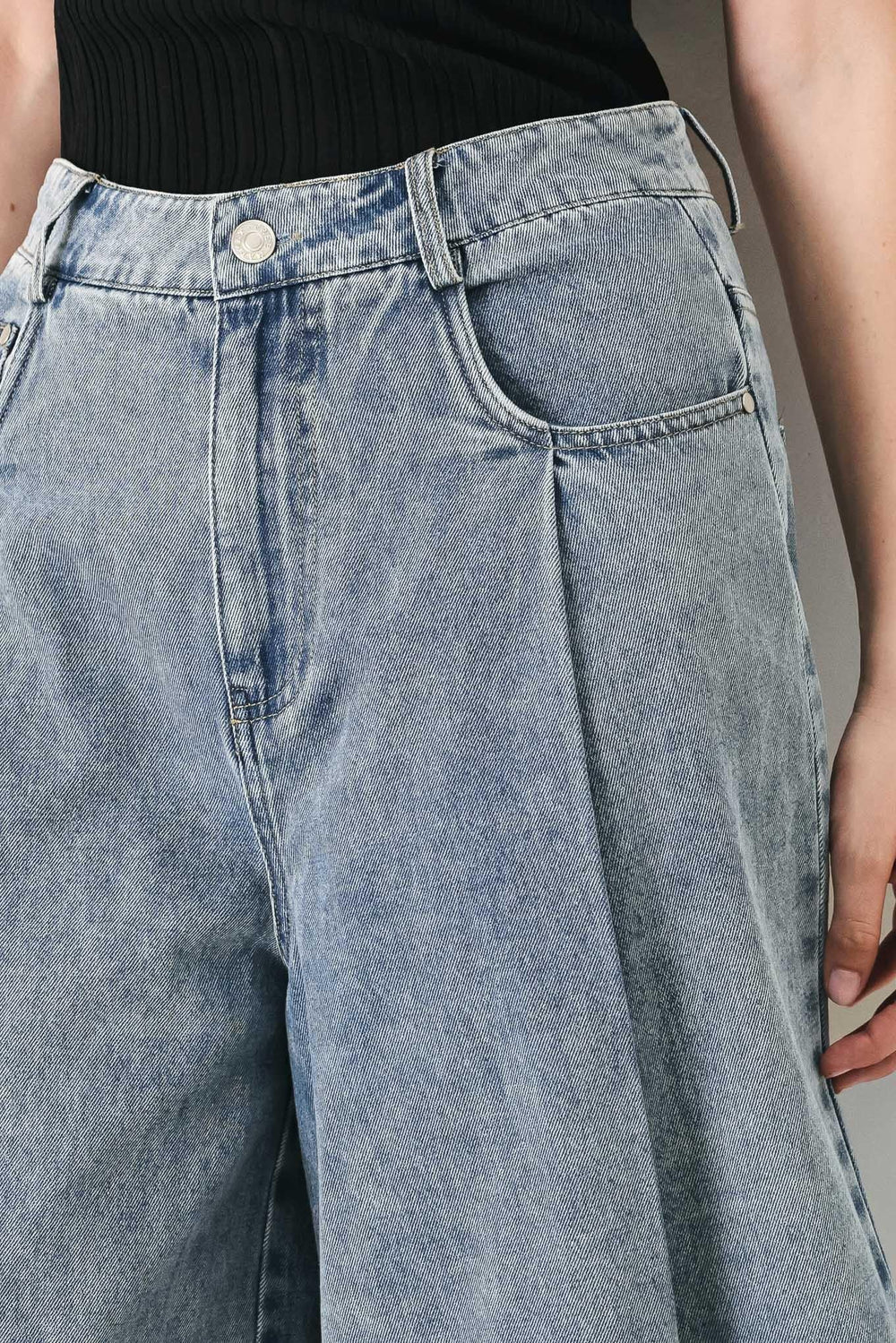 [Preorder] Sky Charmer Denim Culotte Pants, SHORTS, $ 70.00, A Moment Of Now™