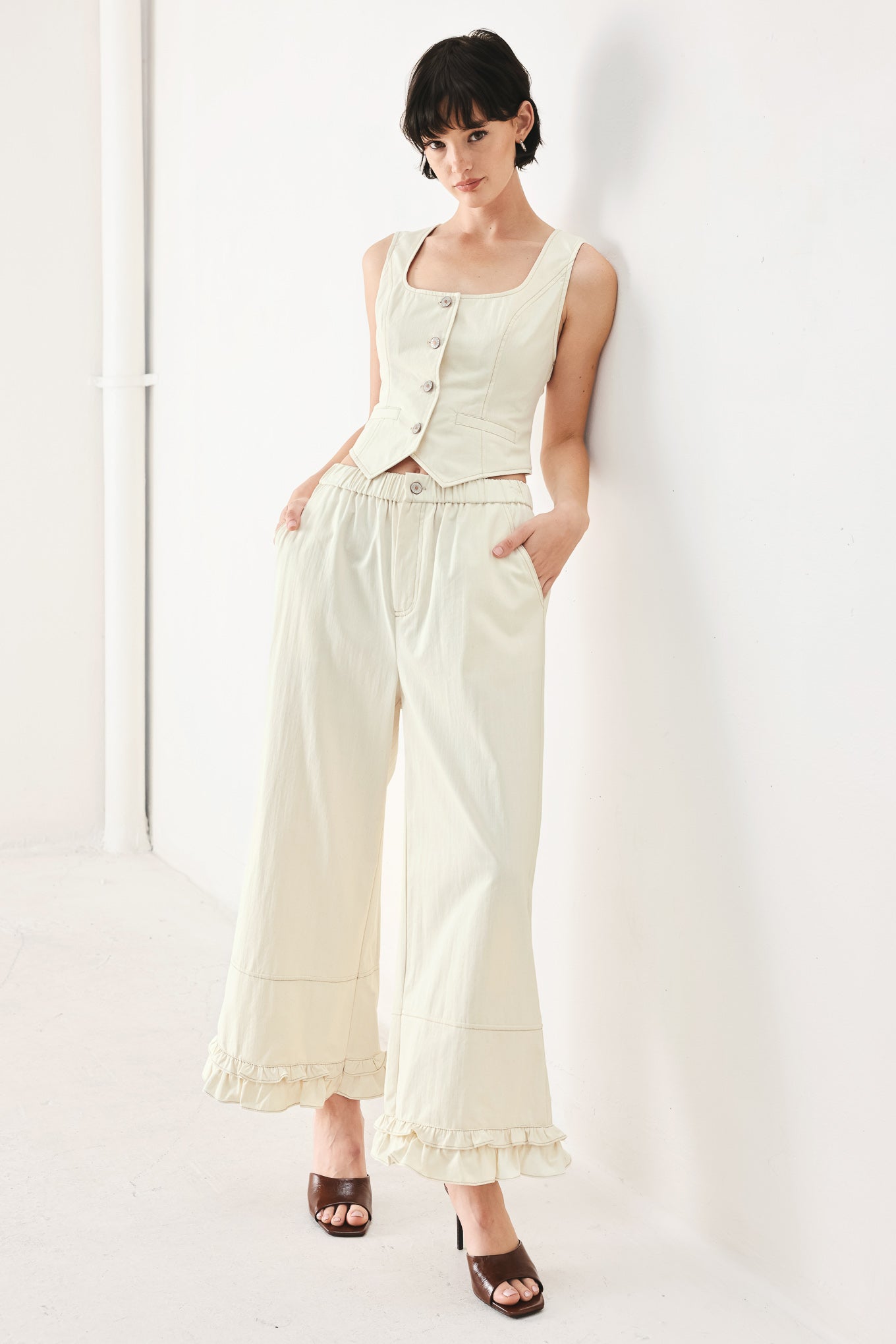 Sunday Soft Flow Woven Culotte Pants, PANTS, $ 70.00, A Moment Of Now™