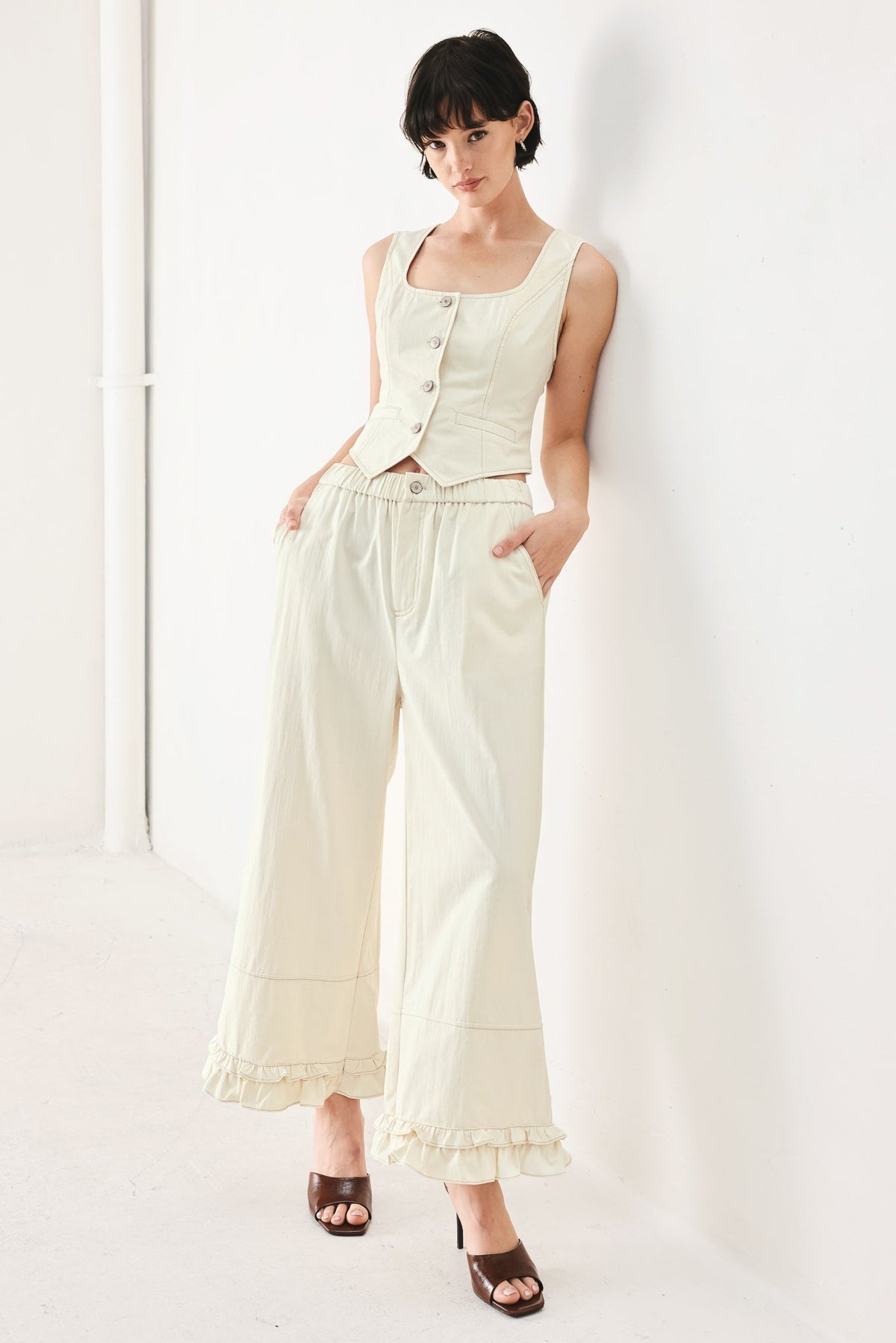 Sunday Soft Flow Woven Culotte Pants, PANTS, $ 70.00, A Moment Of Now™