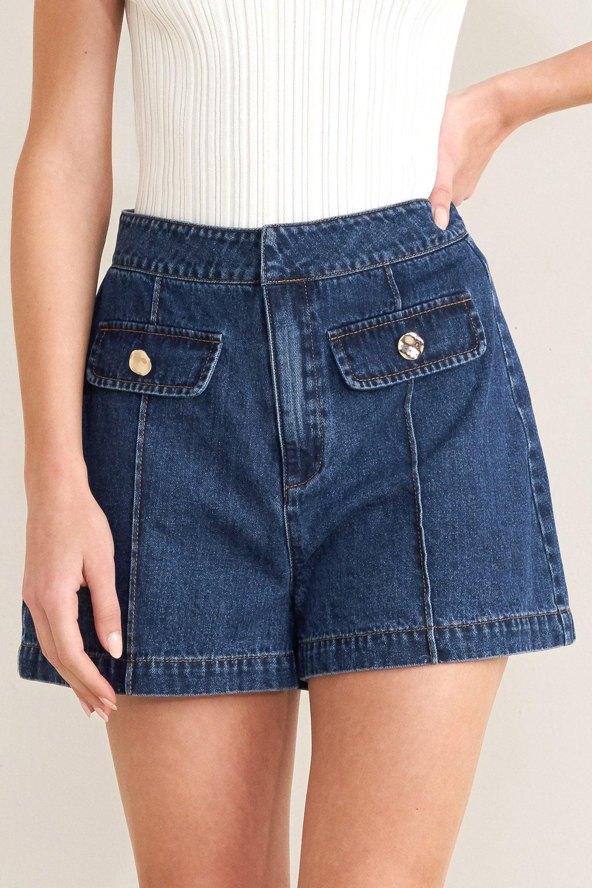 Forever Stylish Denim Shorts, SHORTS, $ 60.00, A Moment Of Now™