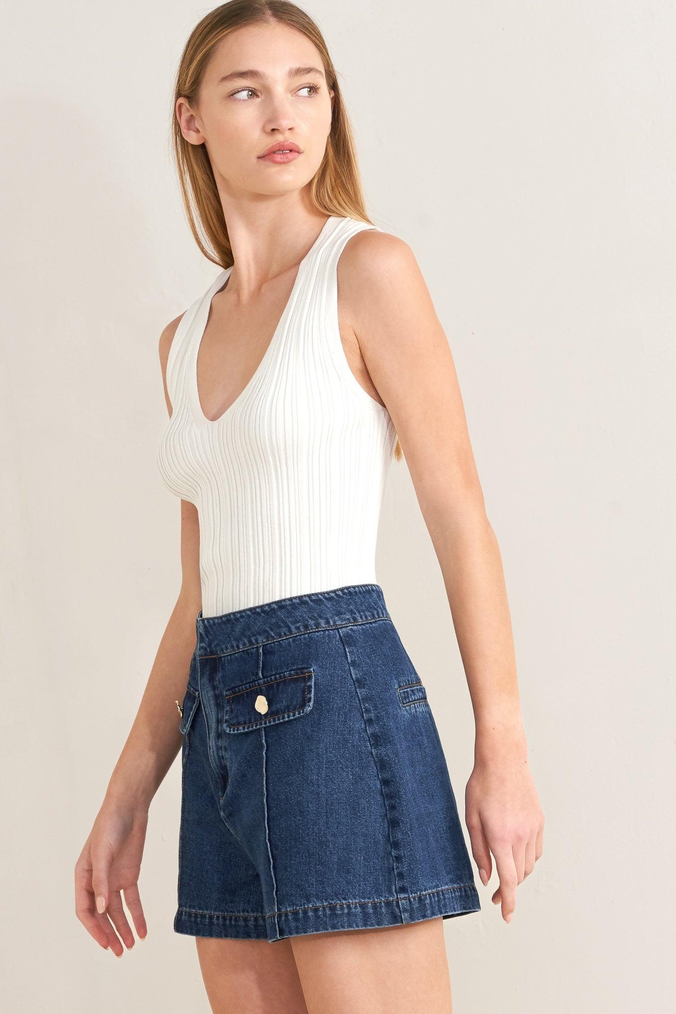 Forever Stylish Denim Shorts, SHORTS, $ 60.00, A Moment Of Now™