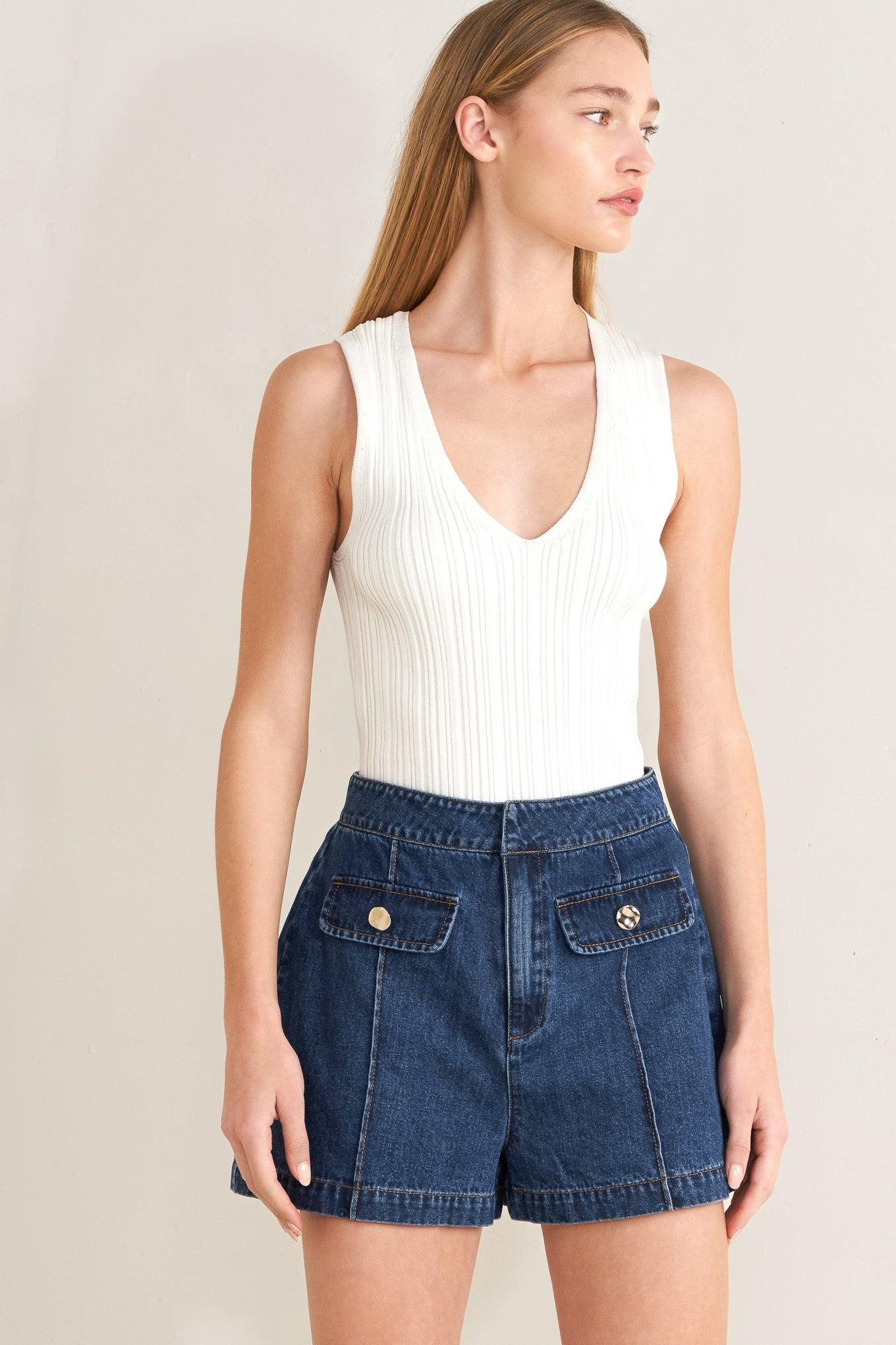 Forever Stylish Denim Shorts, SHORTS, $ 60.00, A Moment Of Now™