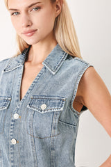 Weekend Blue Look Denim Romper, JUMPSUIT, $ 76.00, A Moment Of Now™