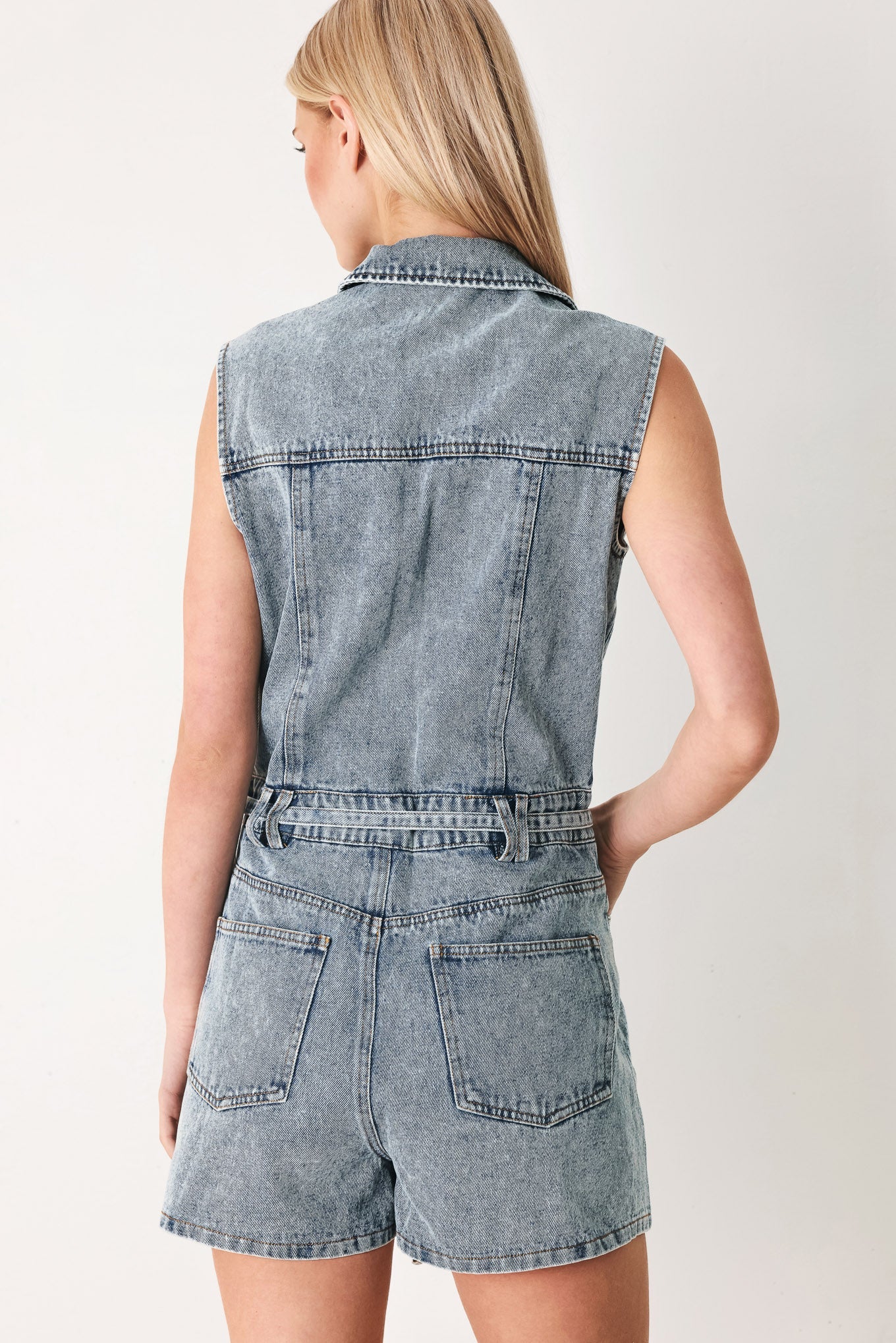 Weekend Blue Look Denim Romper, JUMPSUIT, $ 76.00, A Moment Of Now™