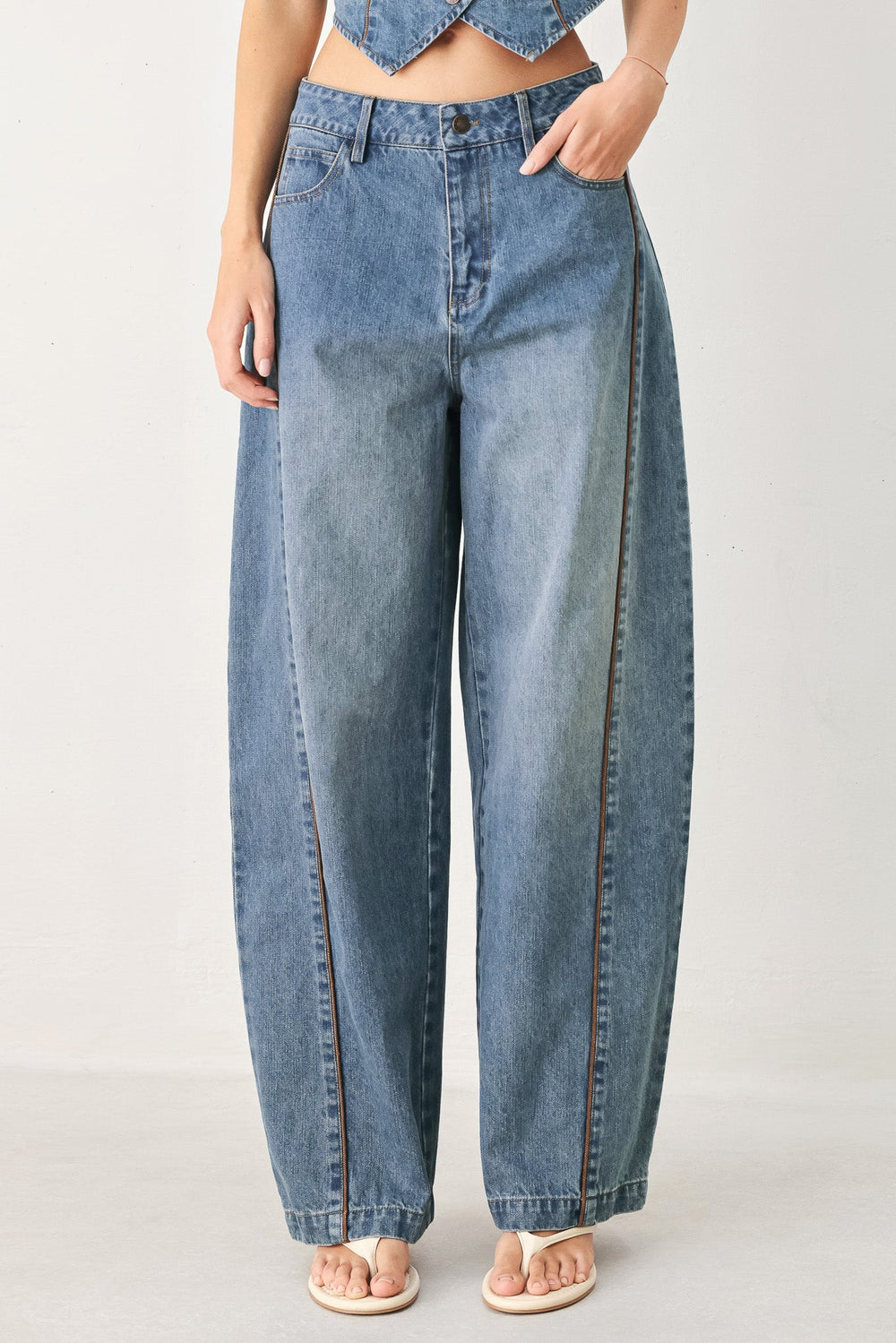 Western Muse Denim Balloon Pants | Boutique In USA, Jeans, $ 80.00, A Moment Of Now™