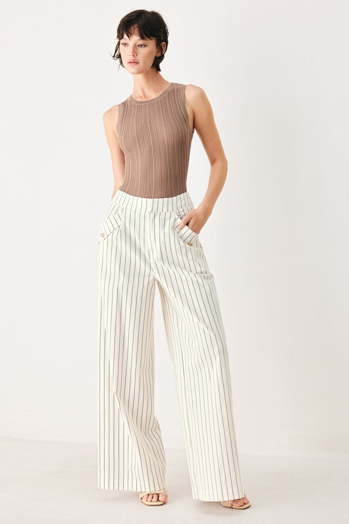 Sutton Stripe Woven Pants, PANTS, $ 76.00, A Moment Of Now™