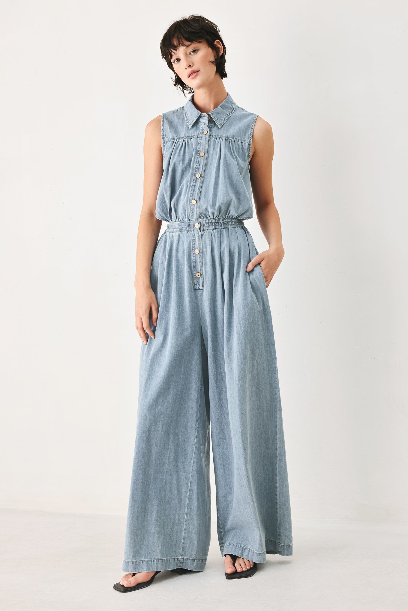 Ocean Air Denim Jumpsuit, JUMPSUIT, $ 96.00, A Moment Of Now™