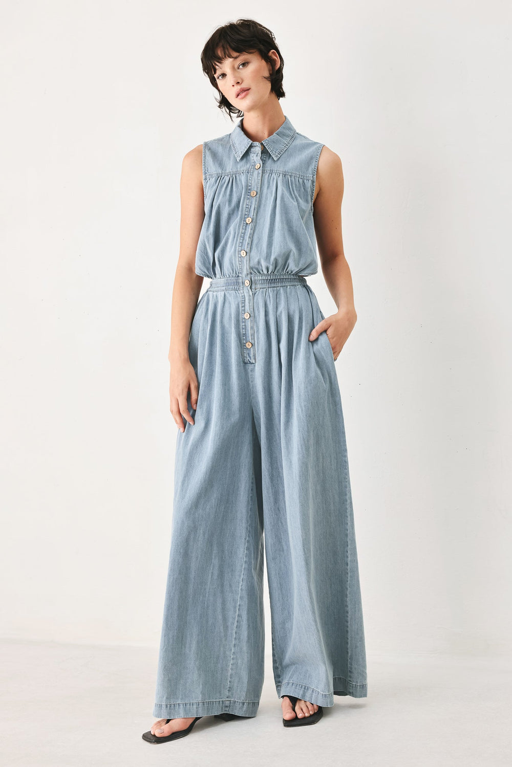 Ocean Air Denim Jumpsuit, JUMPSUIT, $ 96.00, A Moment Of Now™