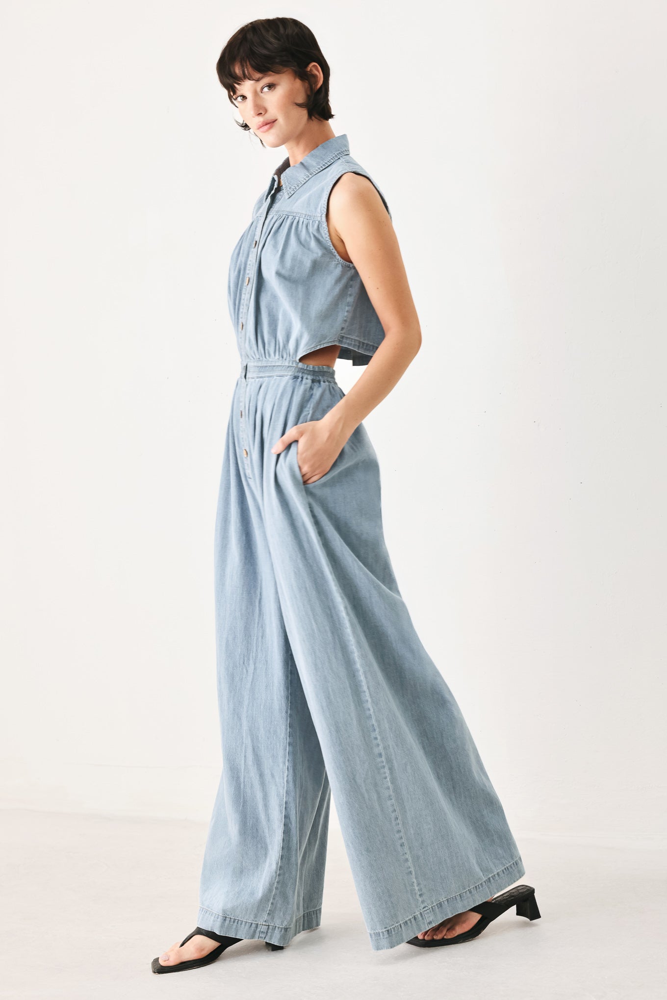 Ocean Air Denim Jumpsuit, JUMPSUIT, $ 96.00, A Moment Of Now™