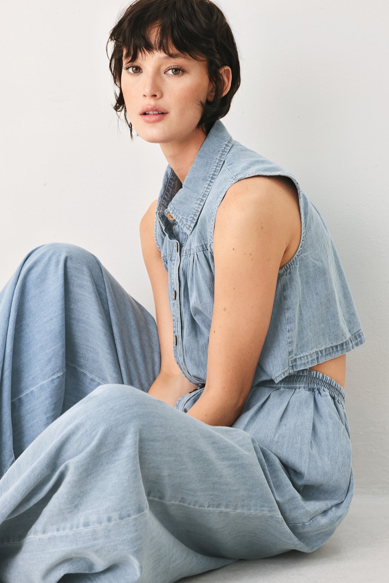 Ocean Air Denim Jumpsuit, JUMPSUIT, $ 96.00, A Moment Of Now™