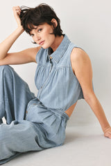 Ocean Air Denim Jumpsuit, JUMPSUIT, $ 96.00, A Moment Of Now™