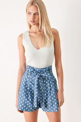 Flirty Dots Tie Woven Shorts, SHORTS, $ 64.00, A Moment Of Now™