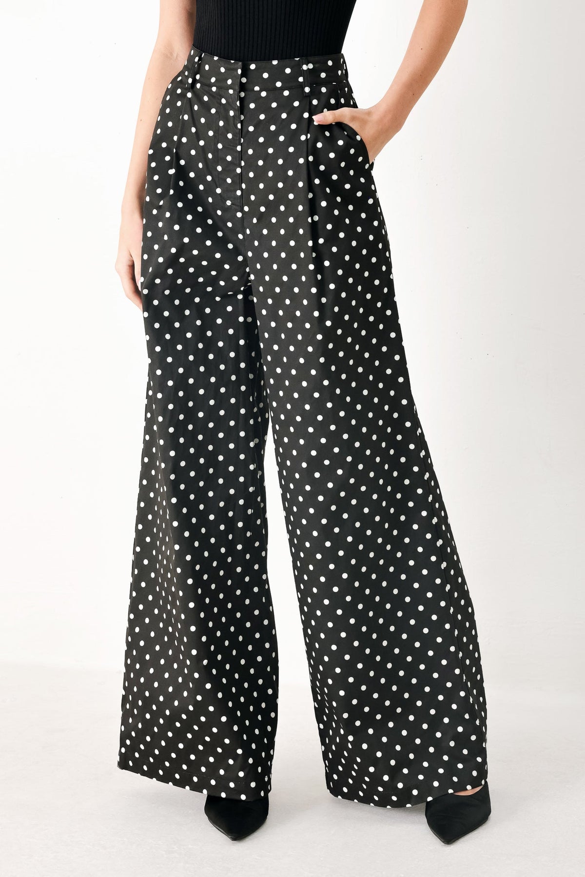Forever Chic Polka Woven Pants, PANTS, $ 76.00, A Moment Of Now™