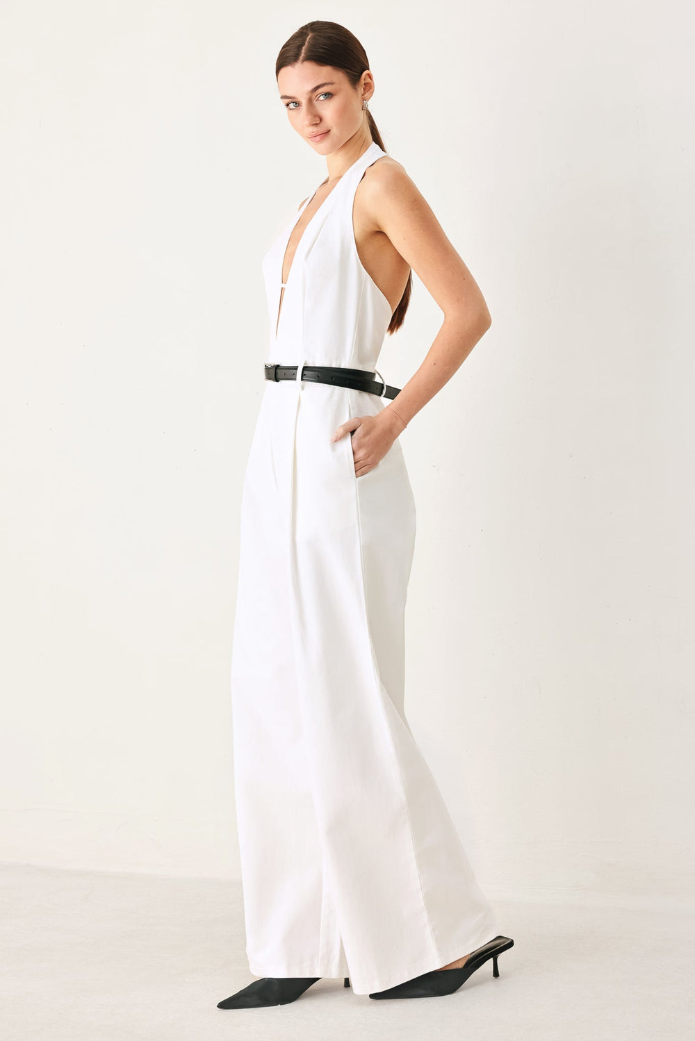 Pretty Moment Halter Woven Jumpsuit | Boutique In USA, JUMPSUIT, $ 96.00, A Moment Of Now™