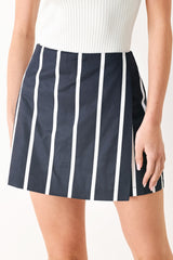 DARK RHYTHM STRIPE WOVEN SKORT | Boutique In USA, SHORTS, $ 60.00, A Moment Of Now™