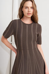Dot Dance Sweater Knit Midi Dress