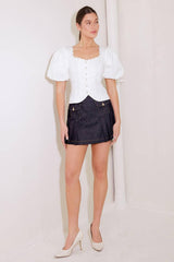 Never Ordinary White Woven Top