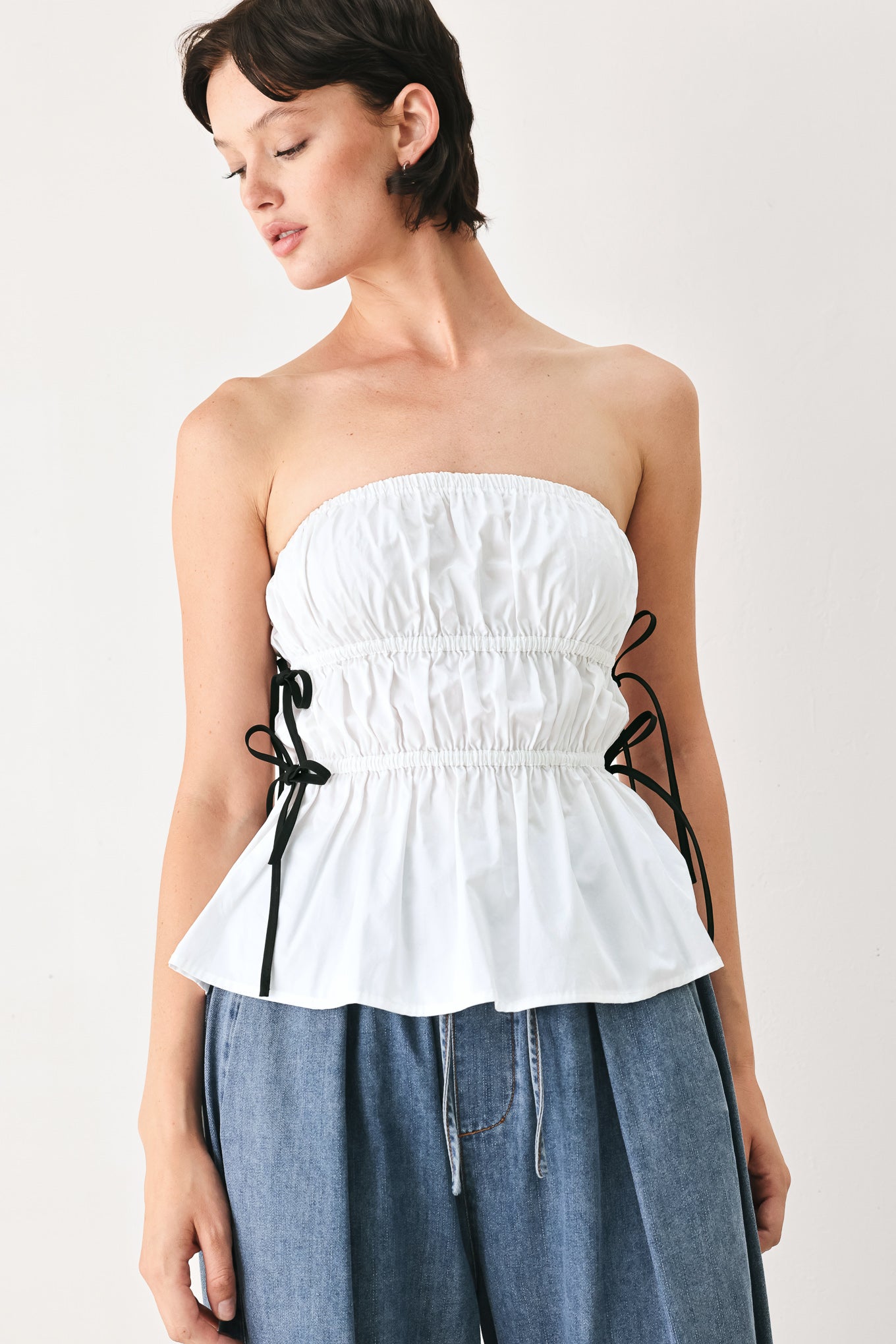 Beach Club Woven Strapless Top, TOPS, $ 46.00, A Moment Of Now™