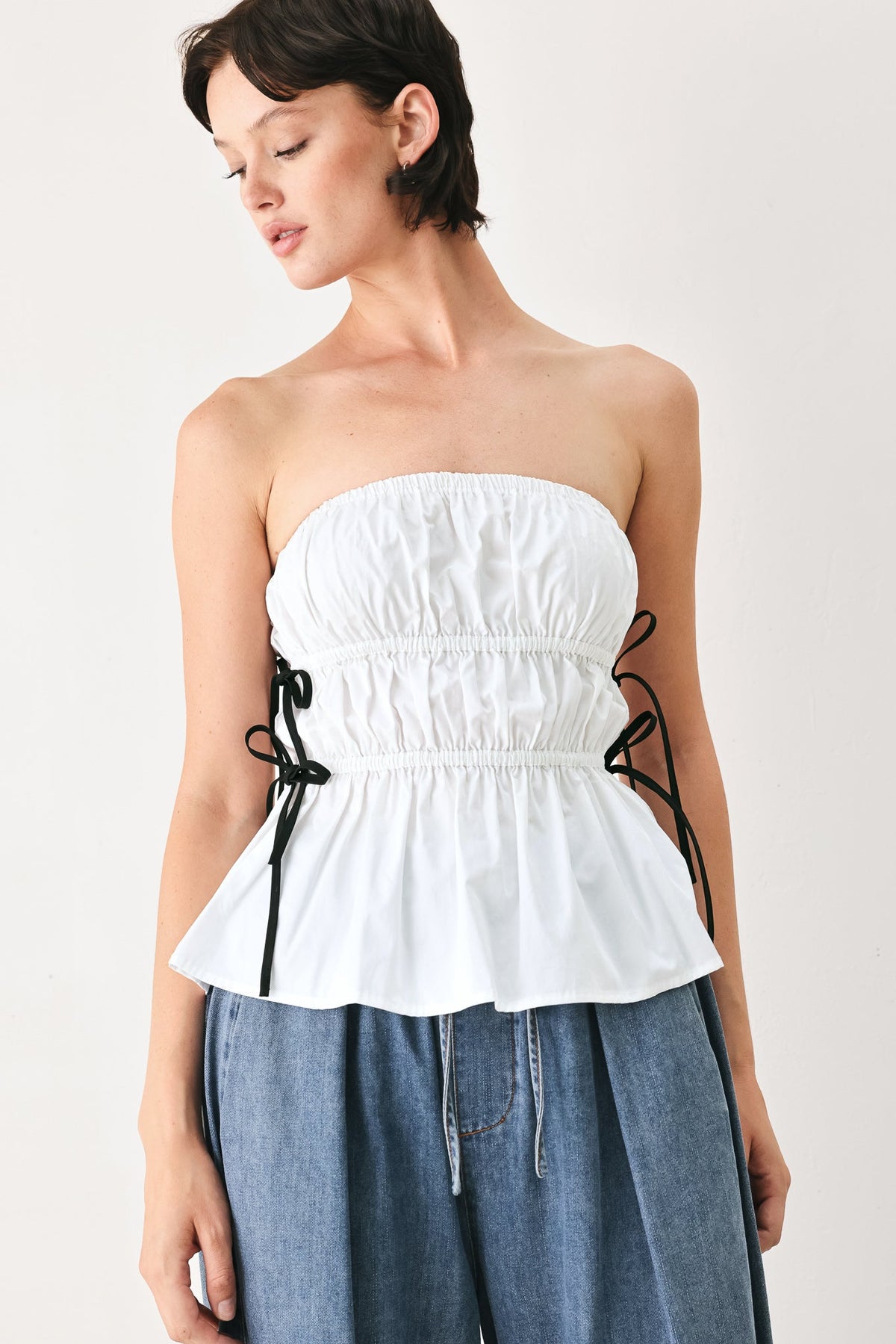 Beach Club Woven Strapless Top, TOPS, $ 46.00, A Moment Of Now™