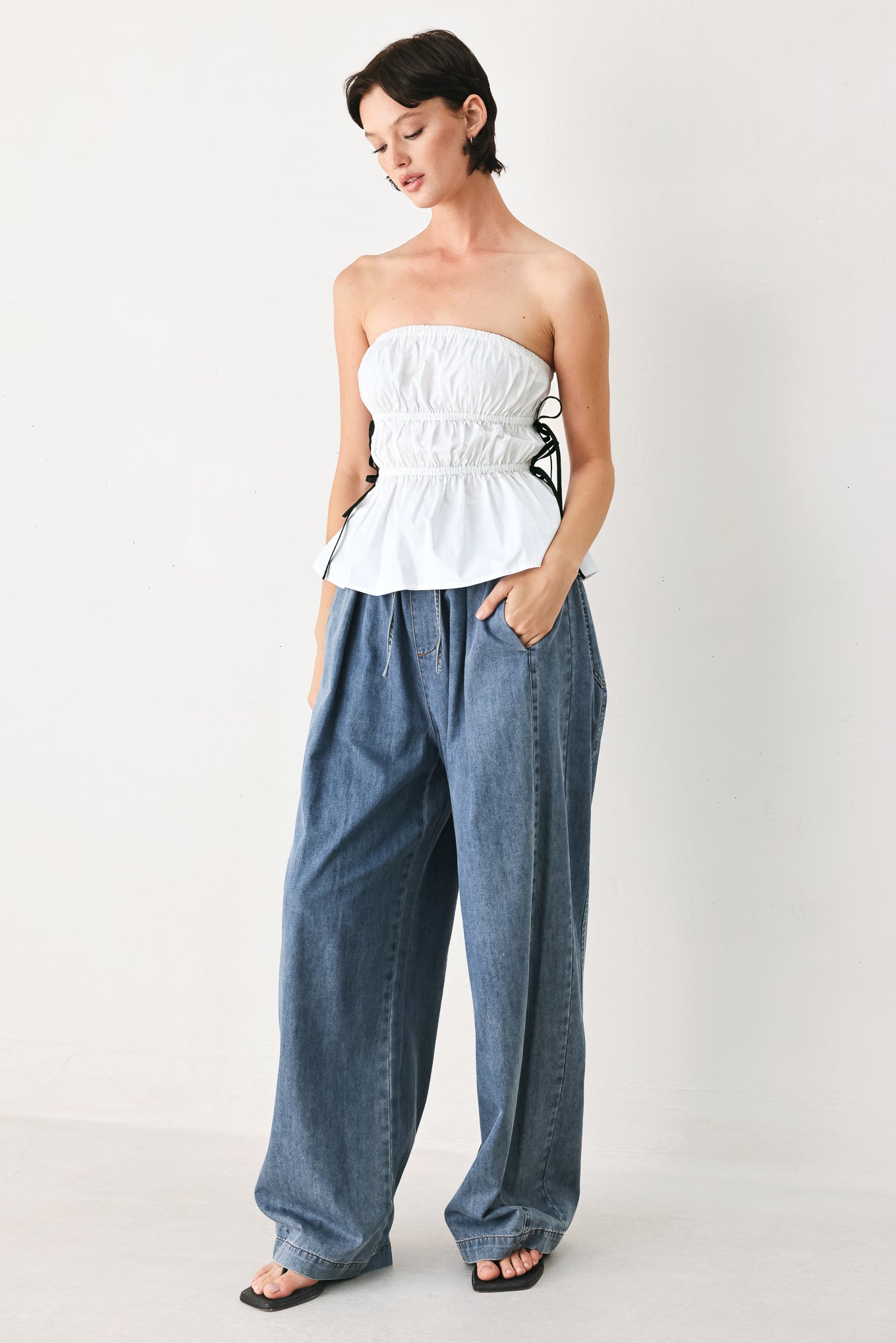 Beach Club Woven Strapless Top, TOPS, $ 46.00, A Moment Of Now™