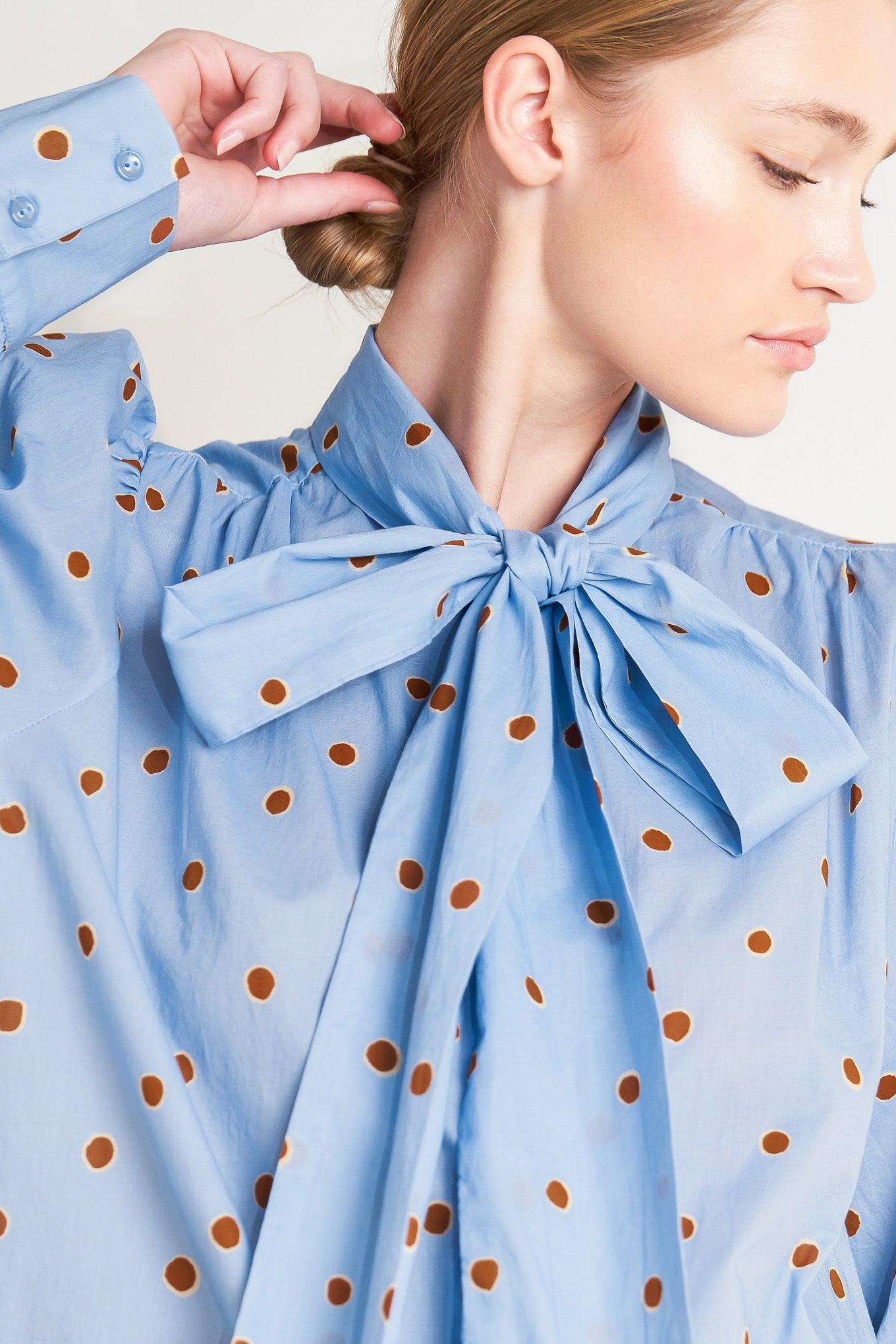 The Polka Power Move Woven Top, TOPS, $ 62.00, A Moment Of Now™