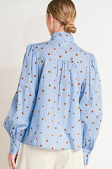 The Polka Power Move Woven Top, TOPS, $ 62.00, A Moment Of Now™