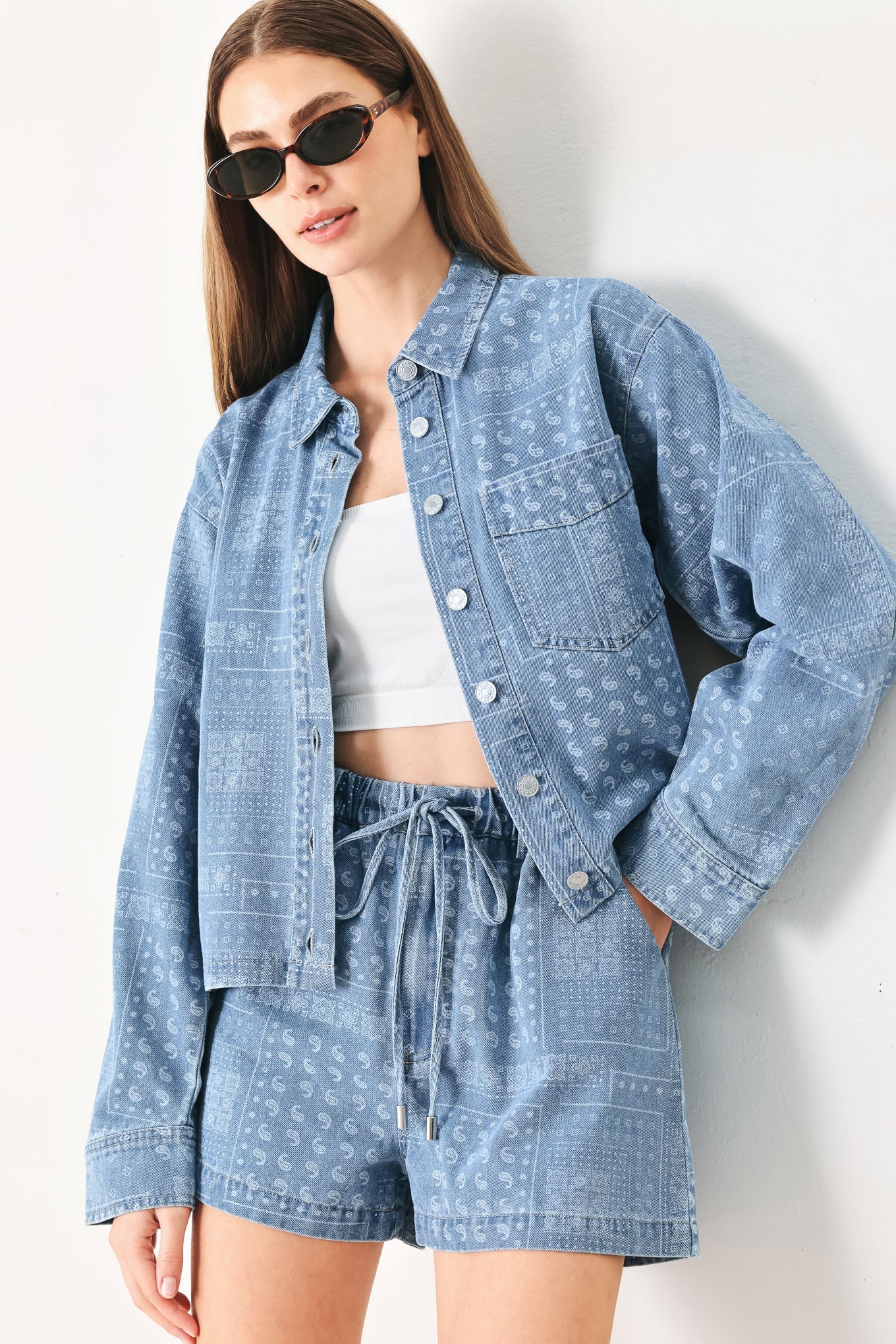 Vintage Bandana Denim Shorts, SHORTS, $ 60.00, A Moment Of Now™