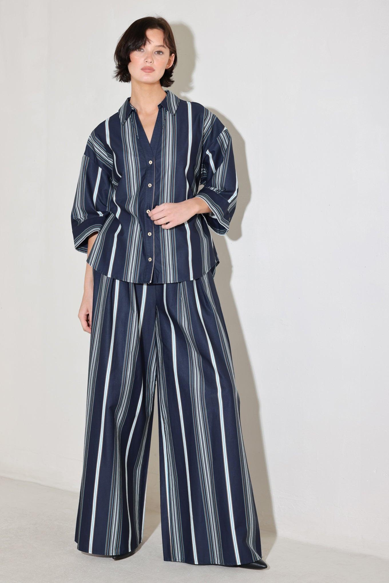 City Stripe Woven Top, TOPS, $ 60.00, A Moment Of Now™