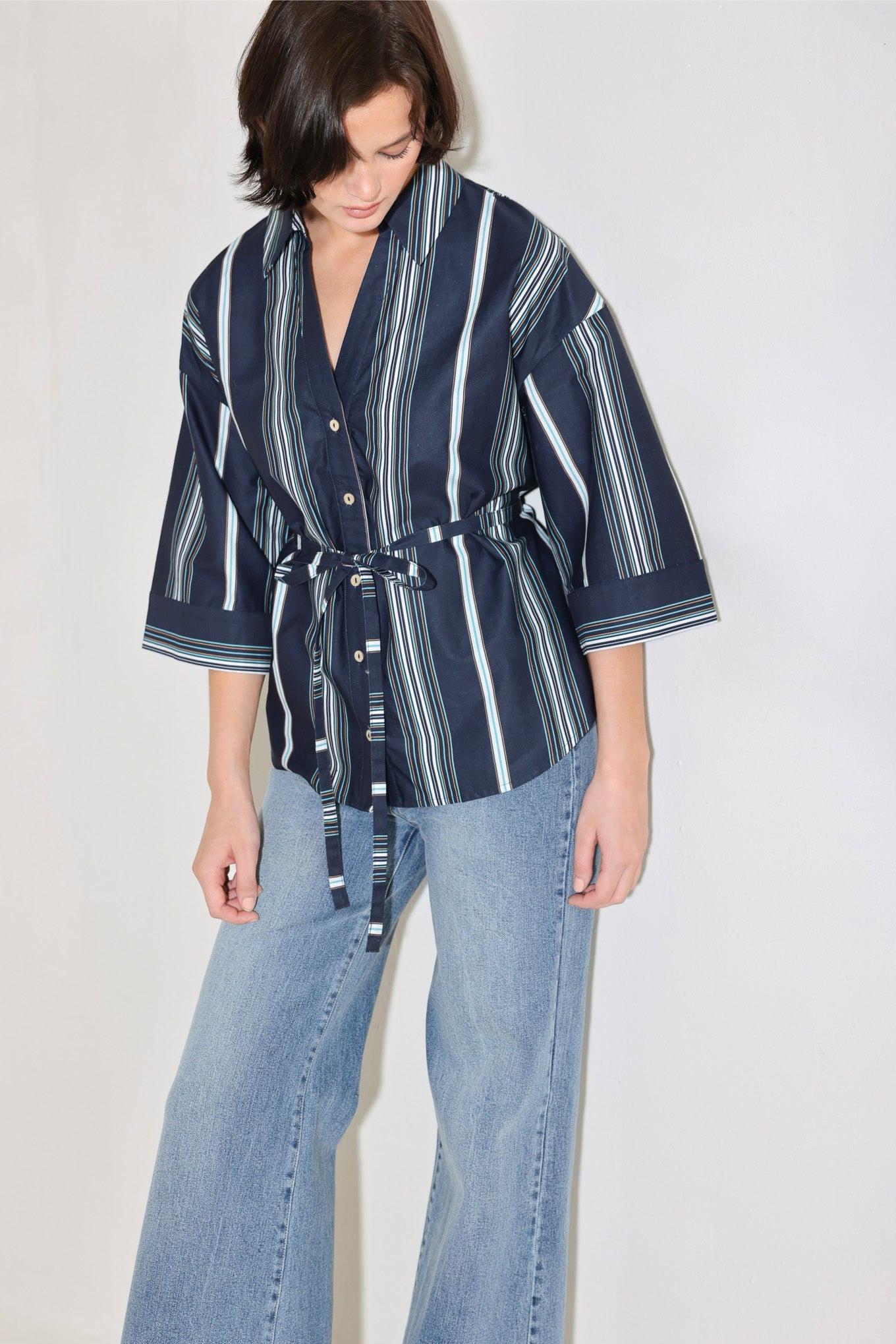 City Stripe Woven Top, TOPS, $ 60.00, A Moment Of Now™