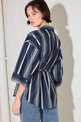 City Stripe Woven Top, TOPS, $ 60.00, A Moment Of Now™