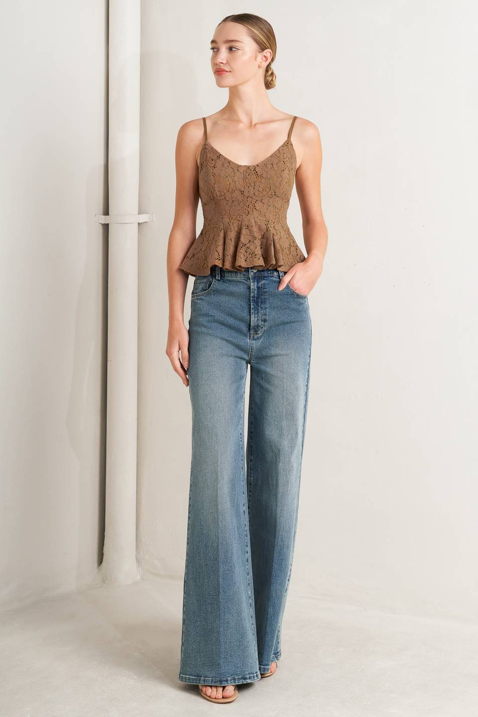 PURELY ROMANTIC WOVEN LACE CAMI TOP | Boutique In USA, TOPS, $ 60.00, A Moment Of Now™
