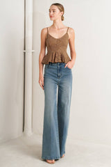 PURELY ROMANTIC WOVEN LACE CAMI TOP | Boutique In USA, TOPS, $ 60.00, A Moment Of Now™