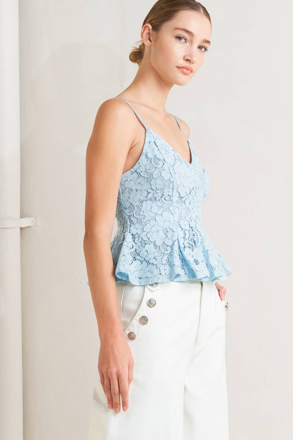 PURELY ROMANTIC WOVEN LACE CAMI TOP | Boutique In USA, TOPS, $ 60.00, A Moment Of Now™