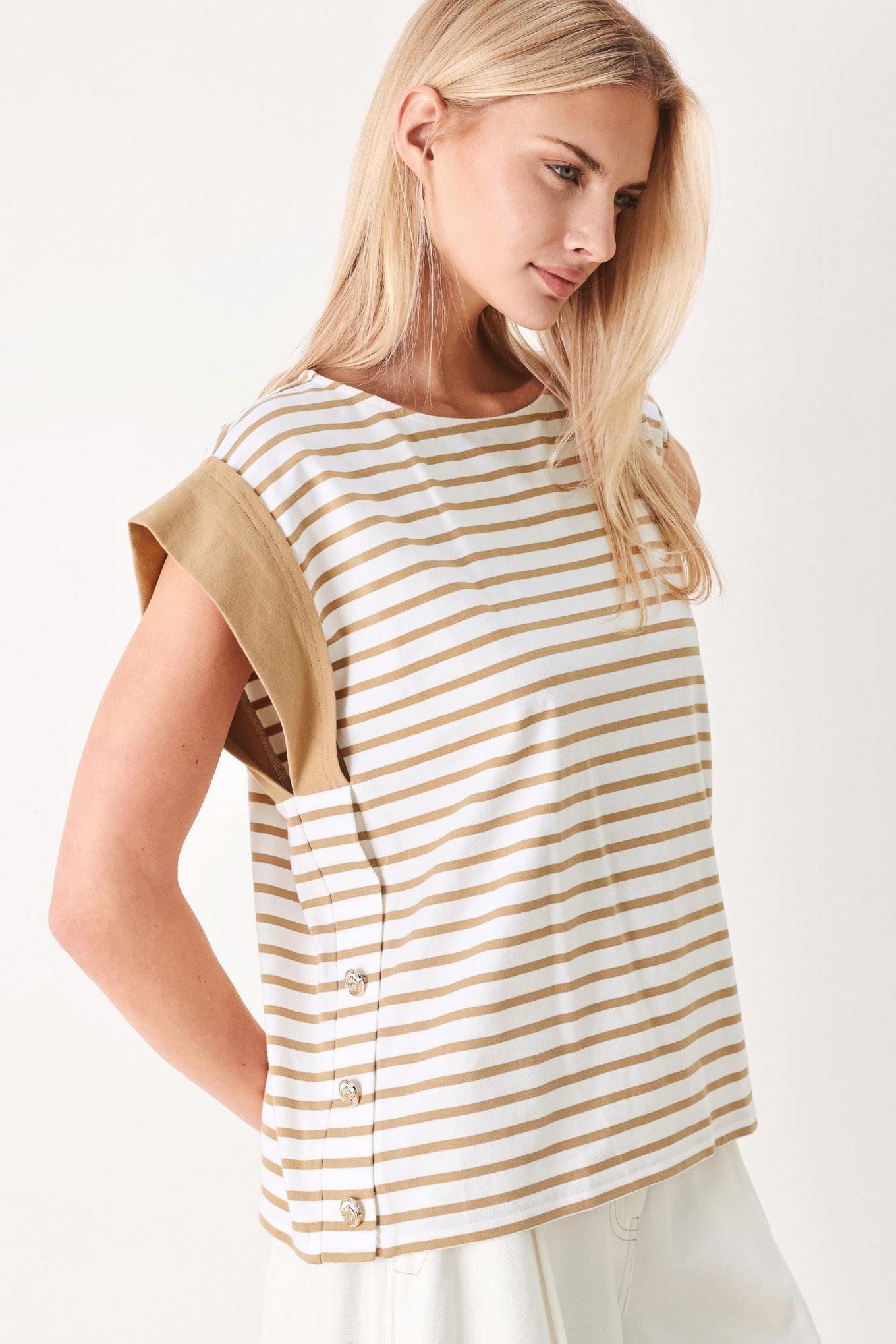 Sunset Mood Strip Knit Top, TOPS, $ 50.00, A Moment Of Now™