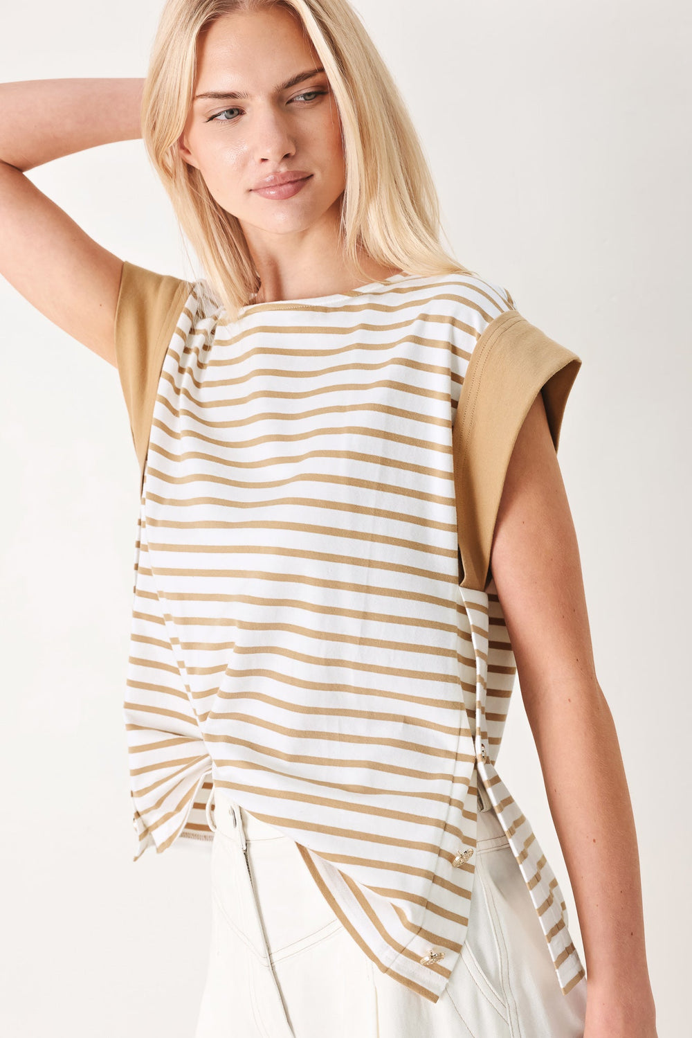 Sunset Mood Strip Knit Top, TOPS, $ 50.00, A Moment Of Now™