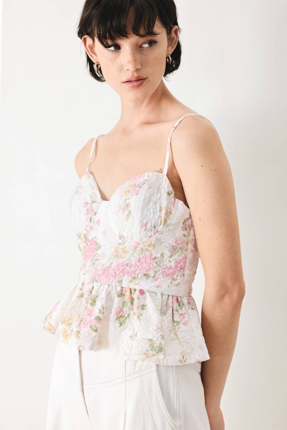 GARDEN STAY WOVEN BUSTIER TOP | Boutique In USA, TOPS, $ 60.00, A Moment Of Now™