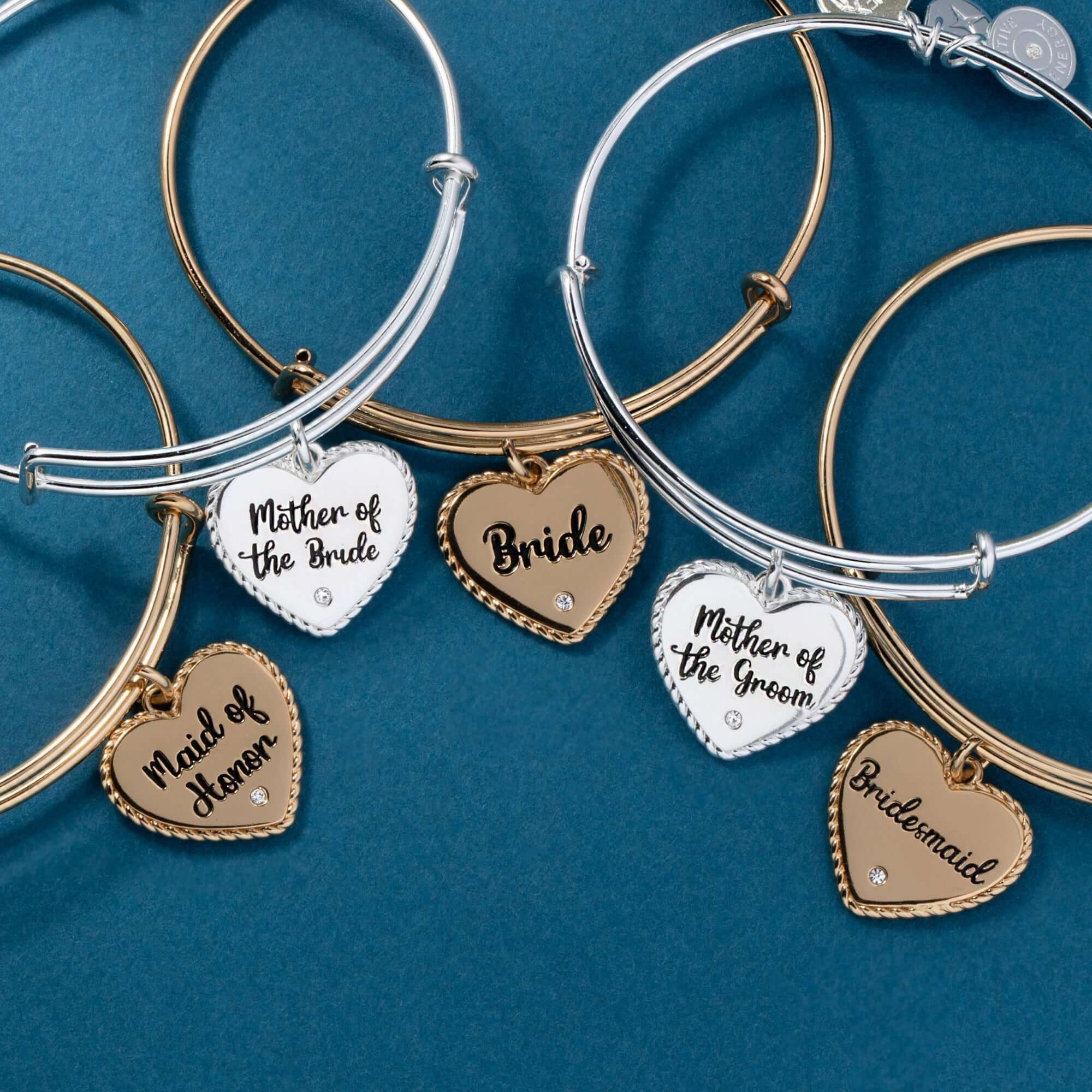 Mother of the Bride Heart Bangle, Bracelets, $ 24.00, A Moment Of Now™