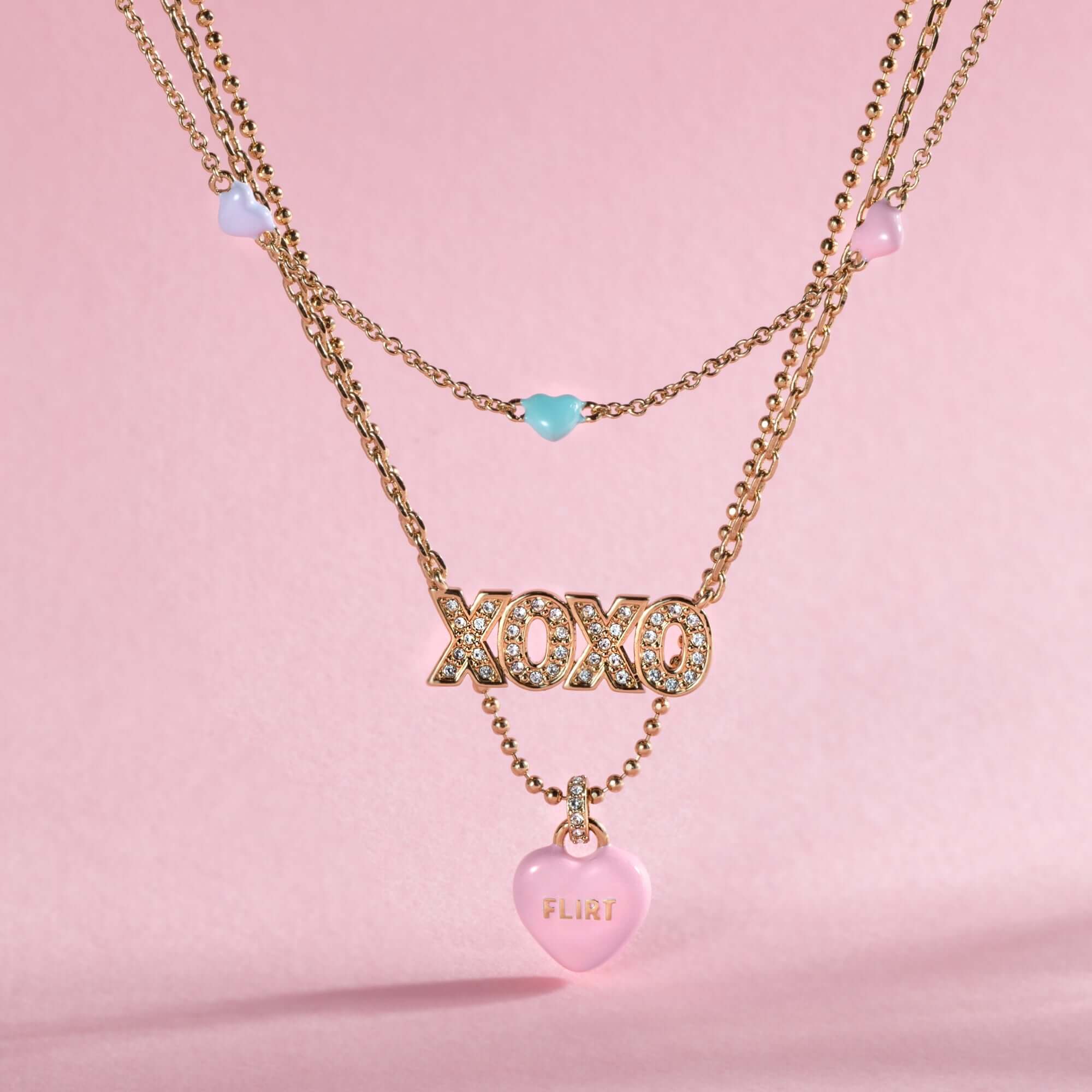 Sweethearts® Triple-Strand Charm Necklace, Necklaces, $ 78.00, A Moment Of Now™