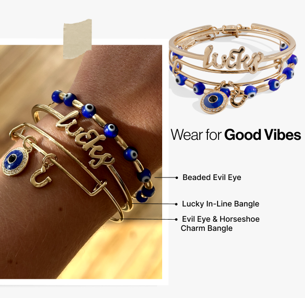 Evil Eye Bangles Set of 3, Bracelets, $ 68.00, A Moment Of Now™